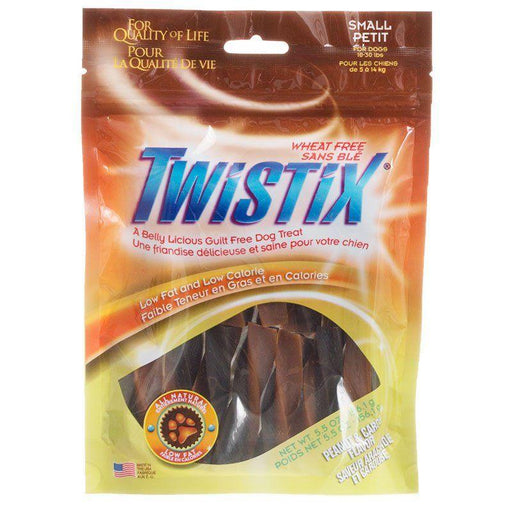 Twistix Wheat Free Dog Treats - Peanut Butter & Carob Flavor - 657546200649