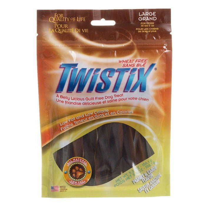Twistix Wheat Free Dog Treats - Peanut Butter & Carob Flavor - 657546200656