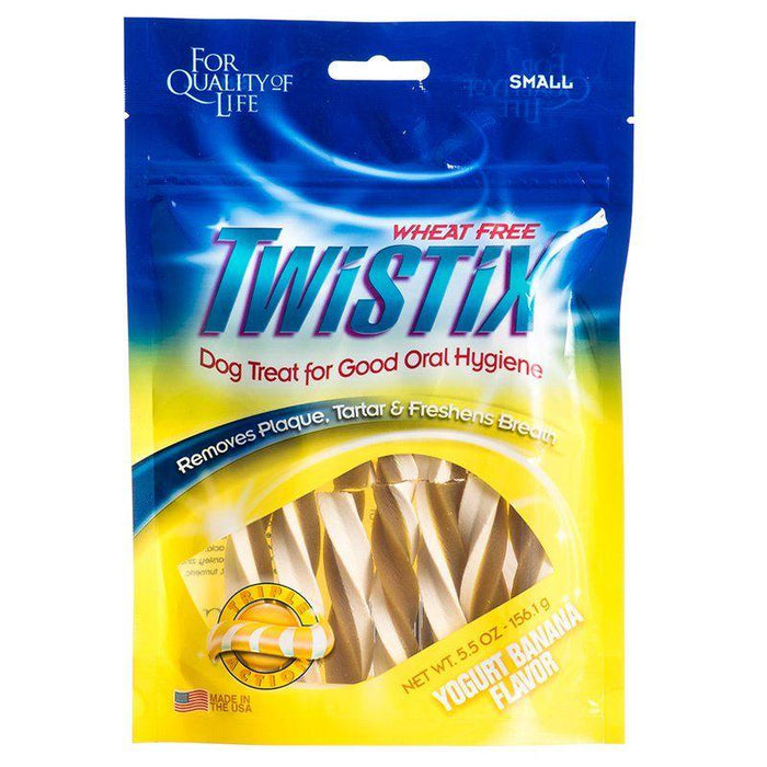 Twistix Wheat-Free Yogurt & Banana Dental Dog Treats - 657546801129