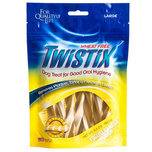 Twistix Wheat-Free Yogurt & Banana Dental Dog Treats - 657546801112