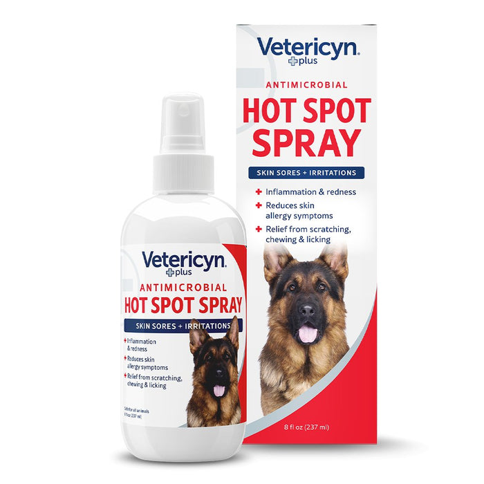 Vetericyn Plus Antimicrobial Hot Spot Spray for Dogs, 8oz - 852009002062