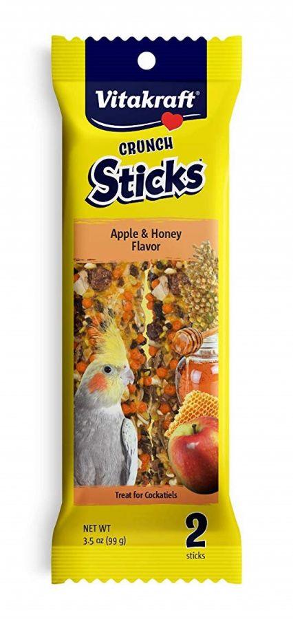 Vitakraft Crunch Sticks Apple & Honey Cockatiels Treats - 051233316932