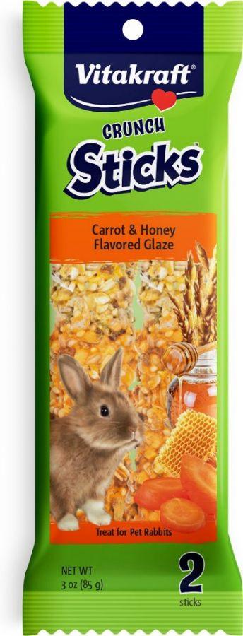 Vitakraft Crunch Sticks for Rabbits Carrot & Honey Flavored Glaze - 051233594460