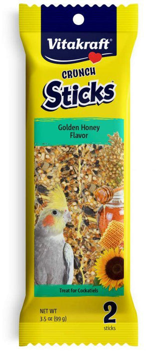 Vitakraft Crunch Sticks Golden Honey Cockatiel Treats - 051233100227