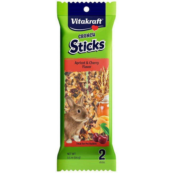 Vitakraft Crunch Sticks Rabbit Treats - Apricot & Cherry Flavor - 051233317021