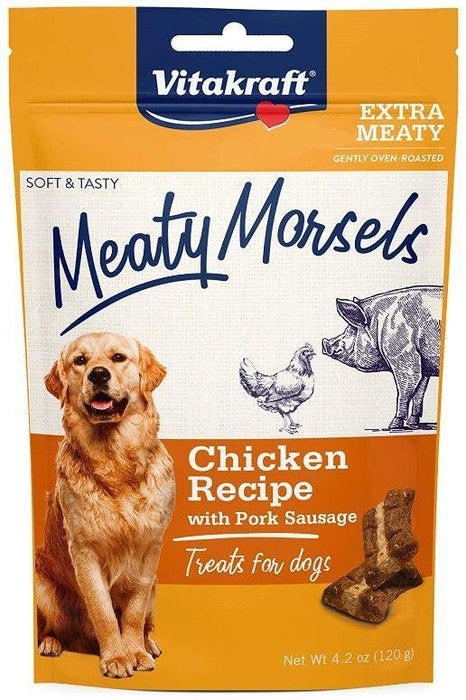 Vitakraft Meaty Morsels Mini Chicken Recipe with Pork Sausage Dog Treat - 051233359786