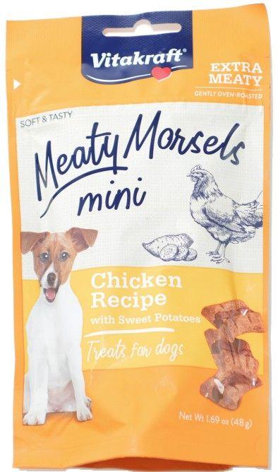Vitakraft Meaty Morsels Mini Chicken Recipe with Sweet Potato Dog Treat - 051233359762