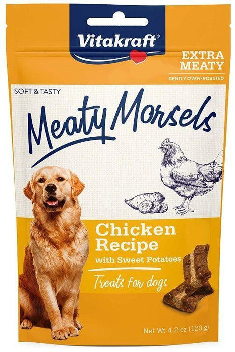 Vitakraft Meaty Morsels Mini Chicken Recipe with Sweet Potato Dog Treat - 051233359793