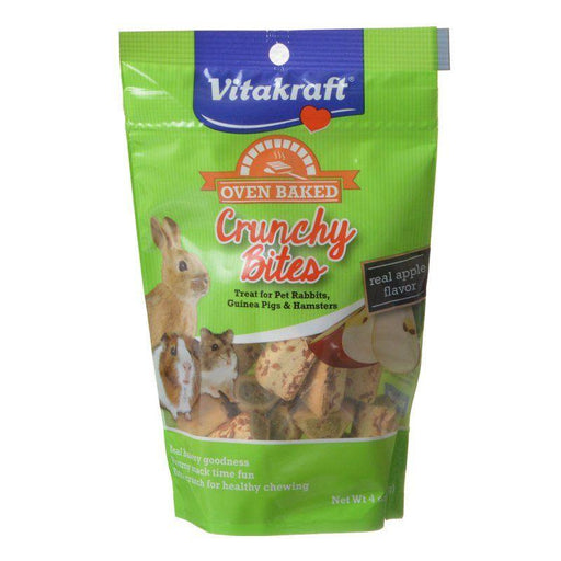 Vitakraft Oven Baked Crunchy Bites Small Pet Treats - Real Apple Flavor - 051233347585