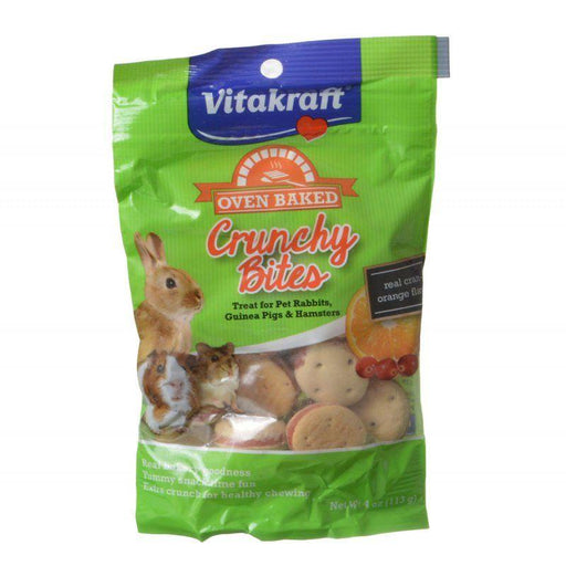 Vitakraft Oven Baked Crunchy Bites Small Pet Treats - Real Cran-Orange Flavor - 051233347592