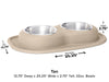 WeatherTech Double Low Pet Feeding System - 32 oz Stainless Steel Bowls - 787765692670