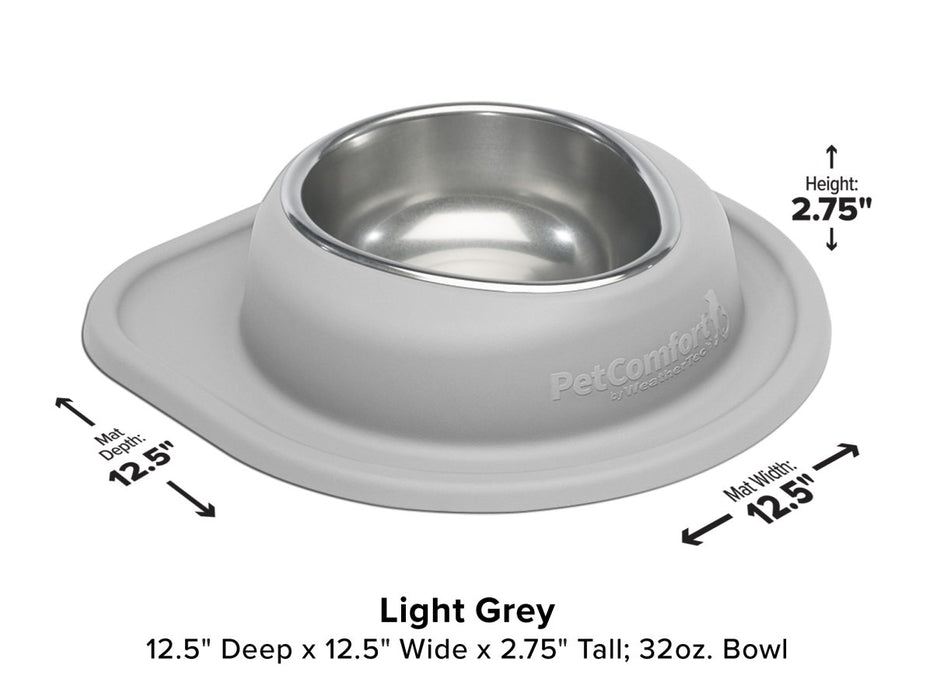 WeatherTech Single Low Pet Feeding System - 32 oz Stainless Steel Bowl - 787765883160