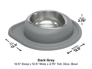 WeatherTech Single Low Pet Feeding System - 32 oz Stainless Steel Bowl - 787765774888