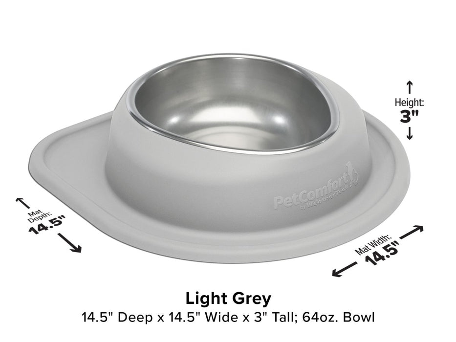 WeatherTech Single Low Pet Feeding System - 64 oz Stainless Steel Bowl - 787765277372
