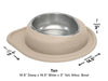 WeatherTech Single Low Pet Feeding System - 64 oz Stainless Steel Bowl - 787765860895