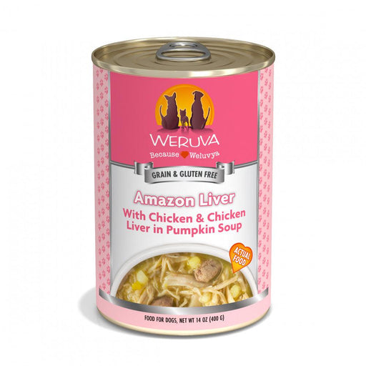Weruva Amazon Liver with Chicken, Chicken Liver & Pumpkin Soup Canned Dog Food - 878408004148
