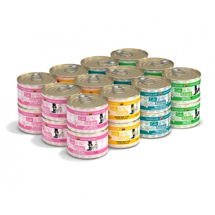 Weruva Cats in the Kitchen Grain Free Kitchen Cuties Variety Pack Canned Cat Food - 878408001550