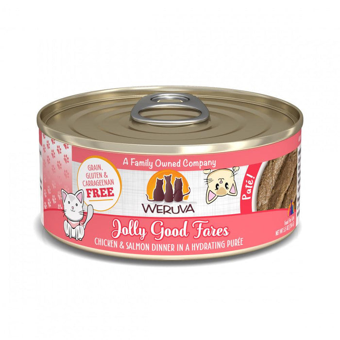Weruva Classic Cat Pate Jolly Good Fares with Chicken & Salmon Canned Cat Food - 813778018449
