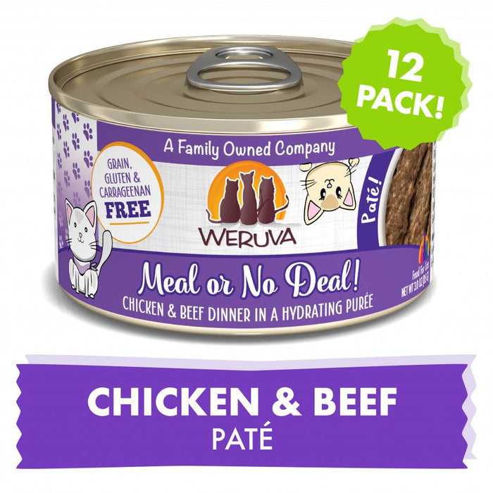 Weruva Classic Cat Pate Meal or No Deal! with Chicken & Beef Canned Cat Food - 813778018296