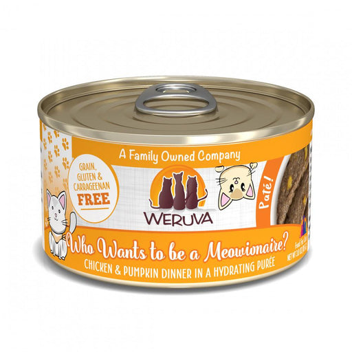 Weruva Classic Cat Pate Who wants to be a Meowionaire with Chicken & Pumpkin Canned Cat Food - 813778018425