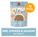 Weruva Classic Cat Stews! Kettle Call with Beef Chicken & Salmon in Gravy Canned Cat Food - 813778017794
