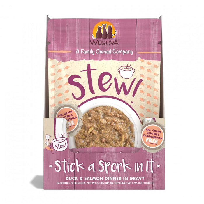 Weruva Classic Cat Stews! Stick a Spork in It with Duck & Salmon in Gravy Canned Cat Food - 813778017824