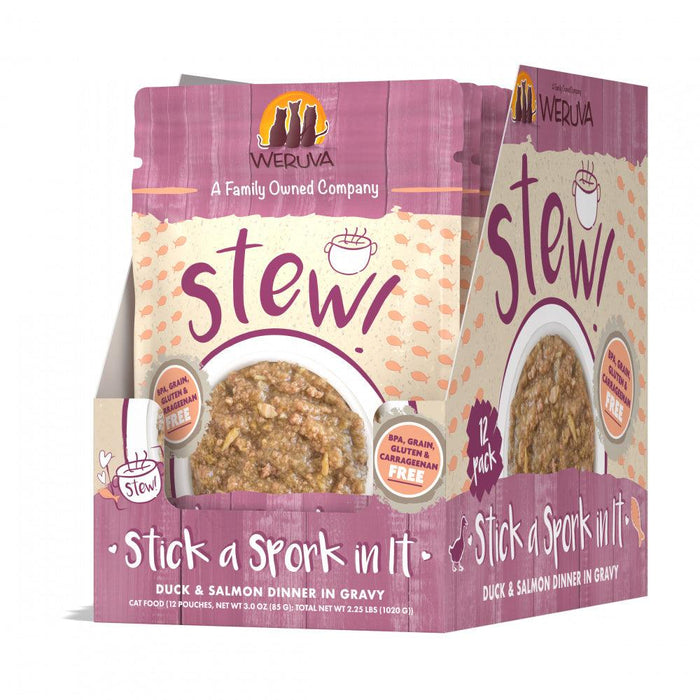 Weruva Classic Cat Stews! Stick a Spork in It with Duck & Salmon in Gravy Canned Cat Food - 813778017824