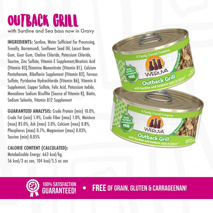 Weruva Outback Grill With Trevally and Barramundi Canned Cat Food - 878408000010