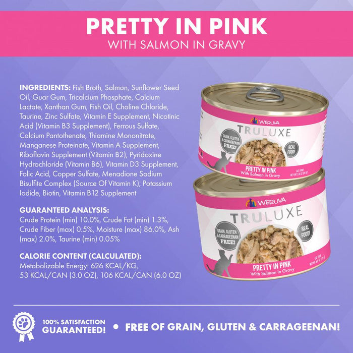 Weruva TRULUXE Pretty In Pink with Salmon in Gravy Canned Cat Food - 878408004230