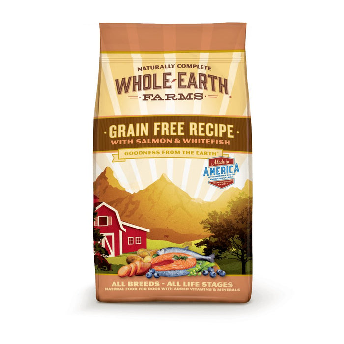 Whole Earth Farms Grain Free Recipe Salmon and Whitefish Dry Dog Food - 022808855804