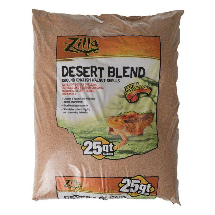 Zilla Desert Blend Ground English Walnut Shells Reptile Bedding - 096316700482