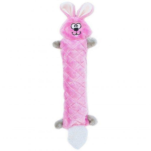 ZippyPaws Jigglerz Bunny No Stuffing Plush Dog Toy - 818786012373