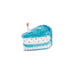 ZippyPaws NomNomz Plush Blue Birthday Cake Dog Toy - 818786018610