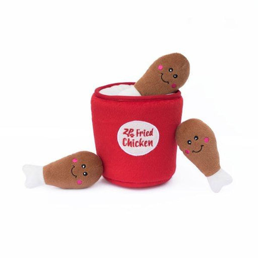 ZippyPaws Zippy Burrow Chicken Bucket Hide & Seek Puzzle Dog Toy - 818786018672