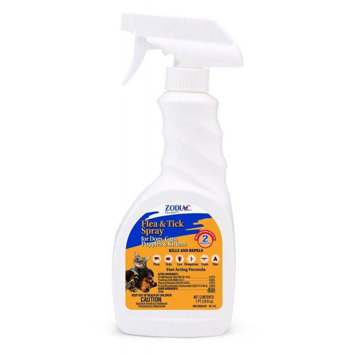 Zodiac Flea & Tick Spray for Dogs, Puppies, Cats & Kittens - 041535622008