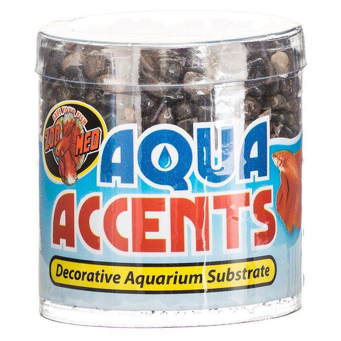 Zoo Med Aquatic Aqua Accents Aquarium Substrate - Dark River Pebbles - 097612242010