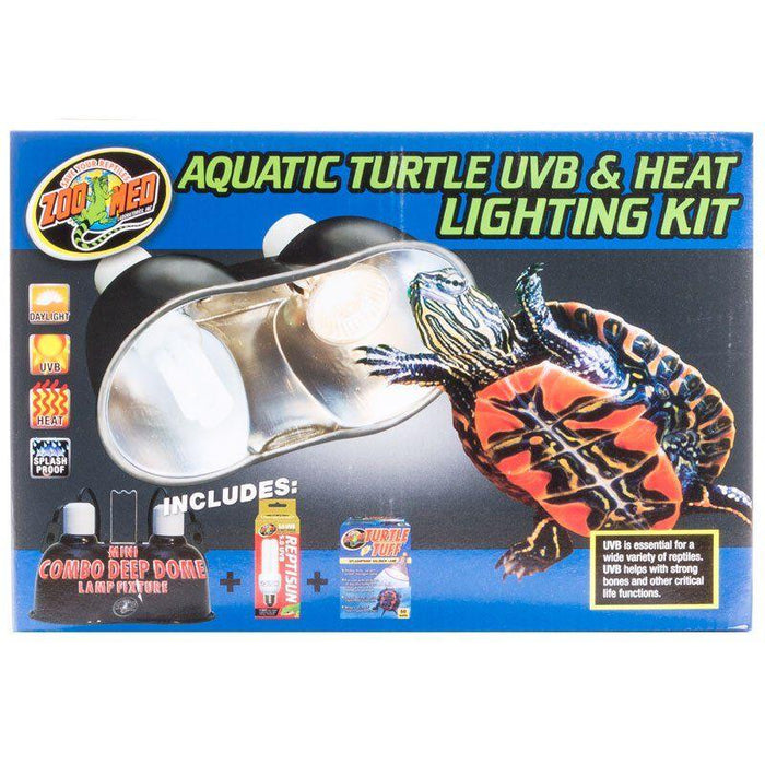 Zoo Med Aquatic Turtle UVB & Heat Lighting Kit - 097612322323