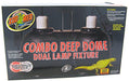 Zoo Med Combo Deep Dome Dual Lamp Fixture - 097612322255