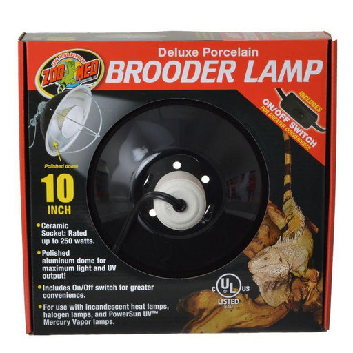 Zoo Med Deluxe Porcelain Brooder Lamp - Black - 097612321500