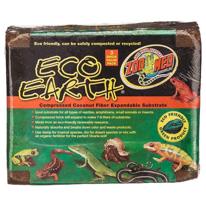 Zoo Med Eco Earth Compressed Coconut Fiber Expandable Substrate - 097612790207
