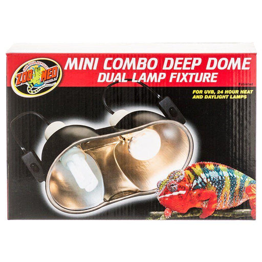 Zoo Med Mini Combo Deep Dome Lamp Fixture - Black - 097612321906