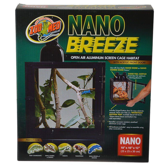 Zoo Med Nano Breeze Aluminum Screen Cage Habitat - 097612091090