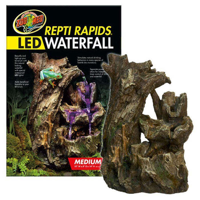 Zoo Med Repti Rapids LED Waterfall - Wood Style - 097612910247