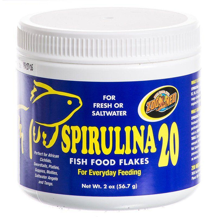 Zoo Med Spirulina 20 Flakes Fish Food - 097612260021