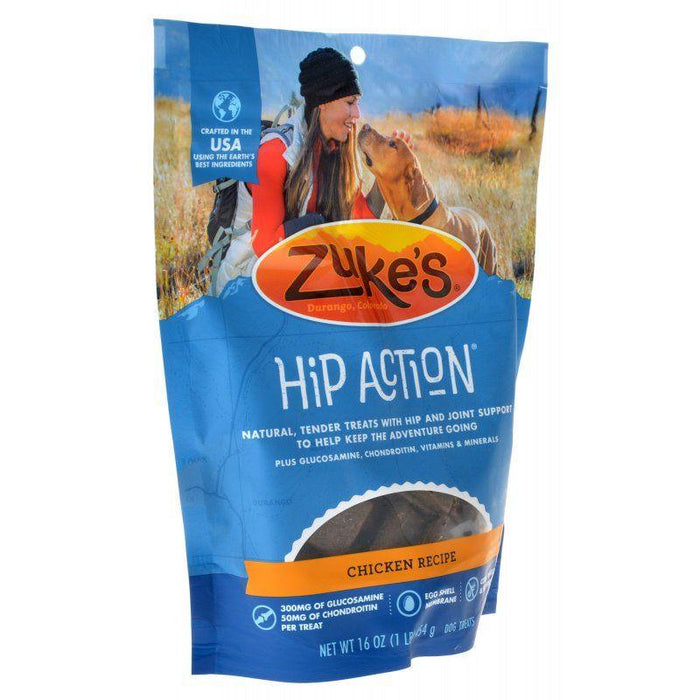 Zukes Hip Action Hip & Joint Supplement Dog Treat - Roasted Chicken Recipe - 613423211207