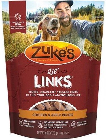 Zukes Lil' Links Dog Treat - Rabbit & Apple Recipe - 613423410563