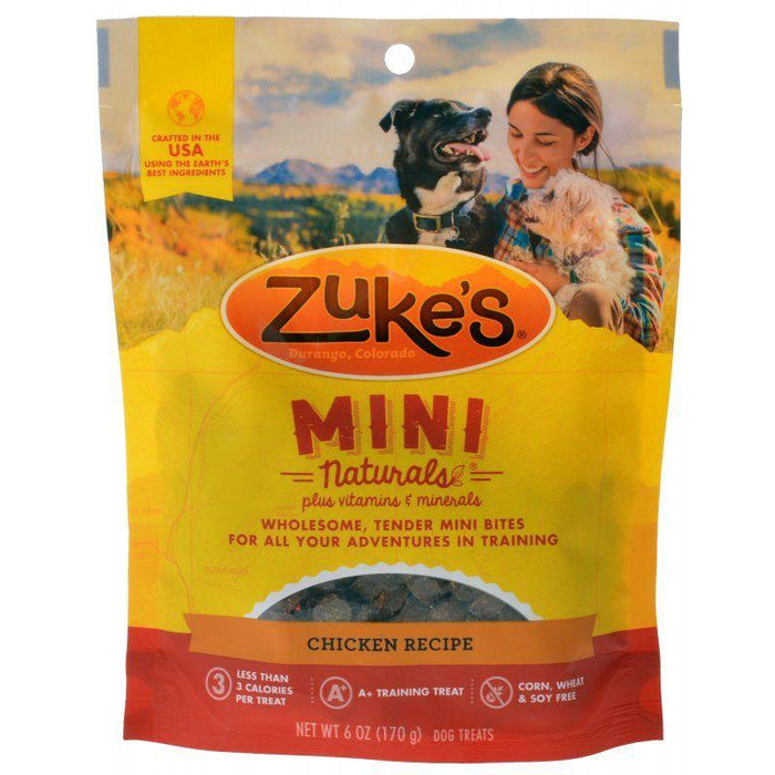Zukes Mini Naturals Dog Treat - Roasted Chicken Recipe - 013423330517