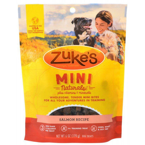 Zukes Mini Naturals Dog Treat - Savory Salmon Recipe - 013423330548