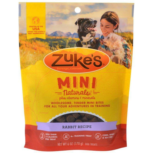 Zukes Mini Naturals Dog Treat - Wild Rabbit Recipe - 613423330564