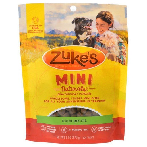 Zuke's Mini Naturals Moist Dog Treats - Delicious Duck Recipe - 613423330533